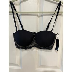 Be Me New York 32D multiway convertible black lace bra nwt